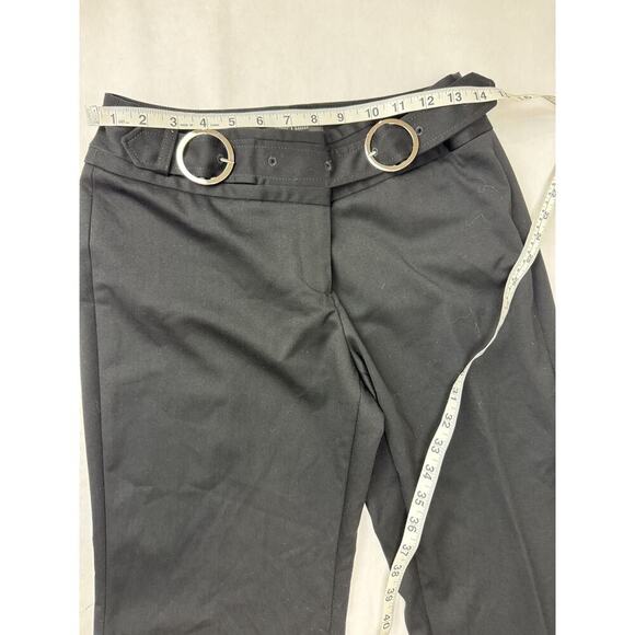 Y2K White House Black Market Work Trousers Bootcut Office Workwear Belted 2S - Picture 2 of 8